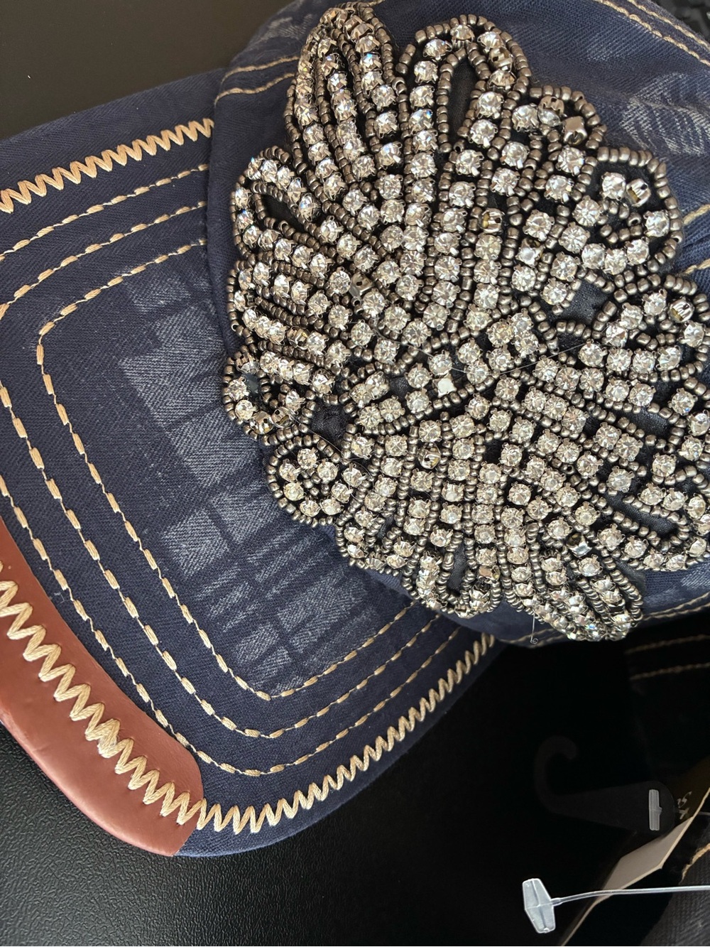 2pcs Embellished Rhinestone Cap hat bundle NWT - Picture 3 of 5